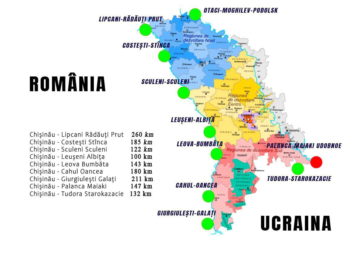 Harta punctelor de trecere a frontierei