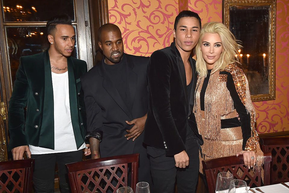 ​Lewis Hamilton, Kanye West și Kim Kardashian 