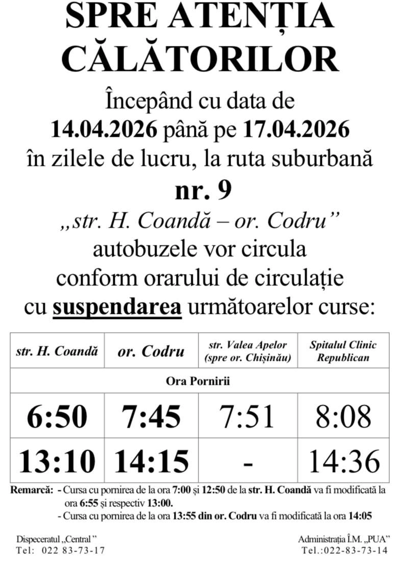 Schimbări program