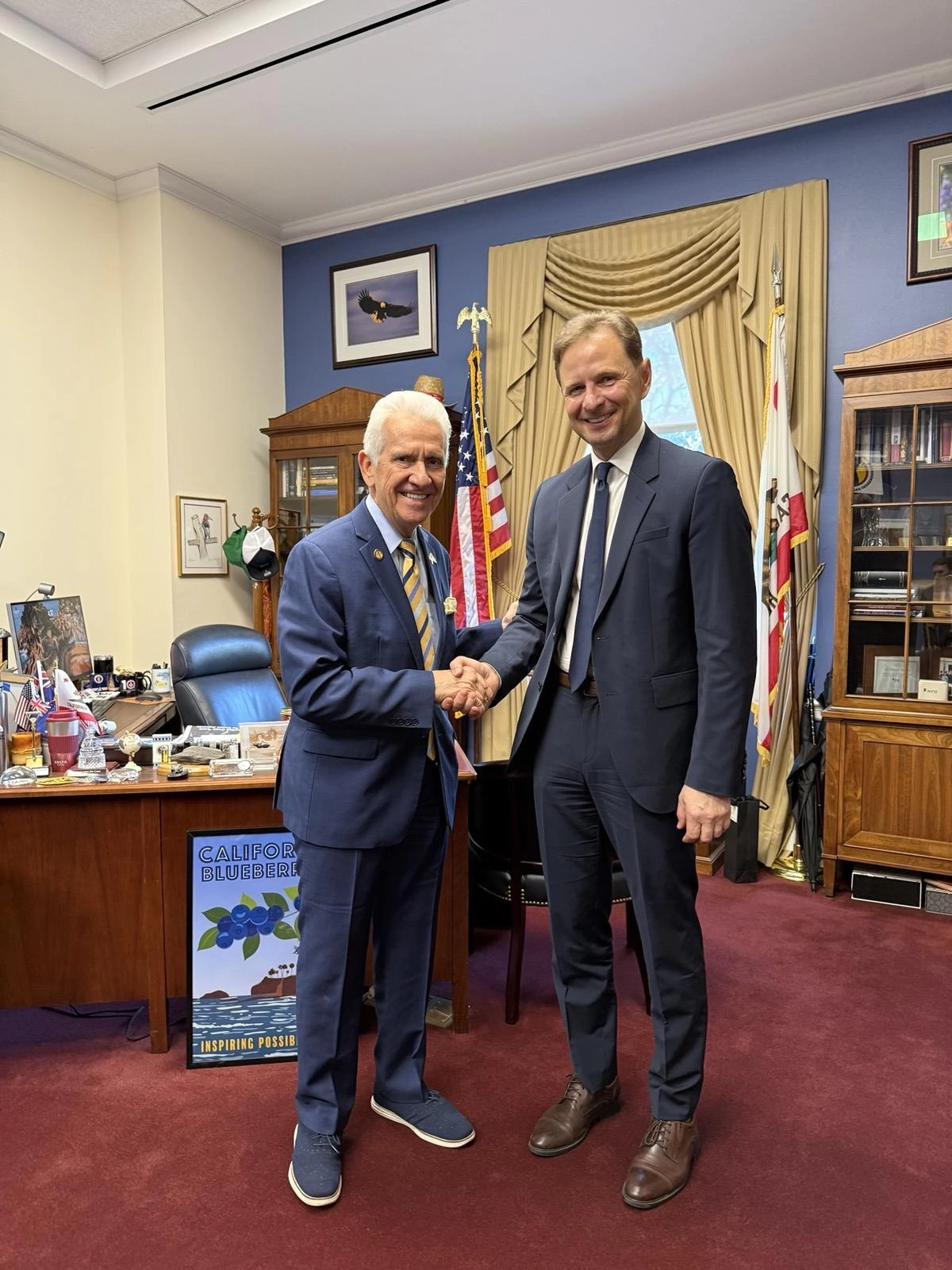 ambasadorul Vlad Kulminski și congresmanul Jim Costa