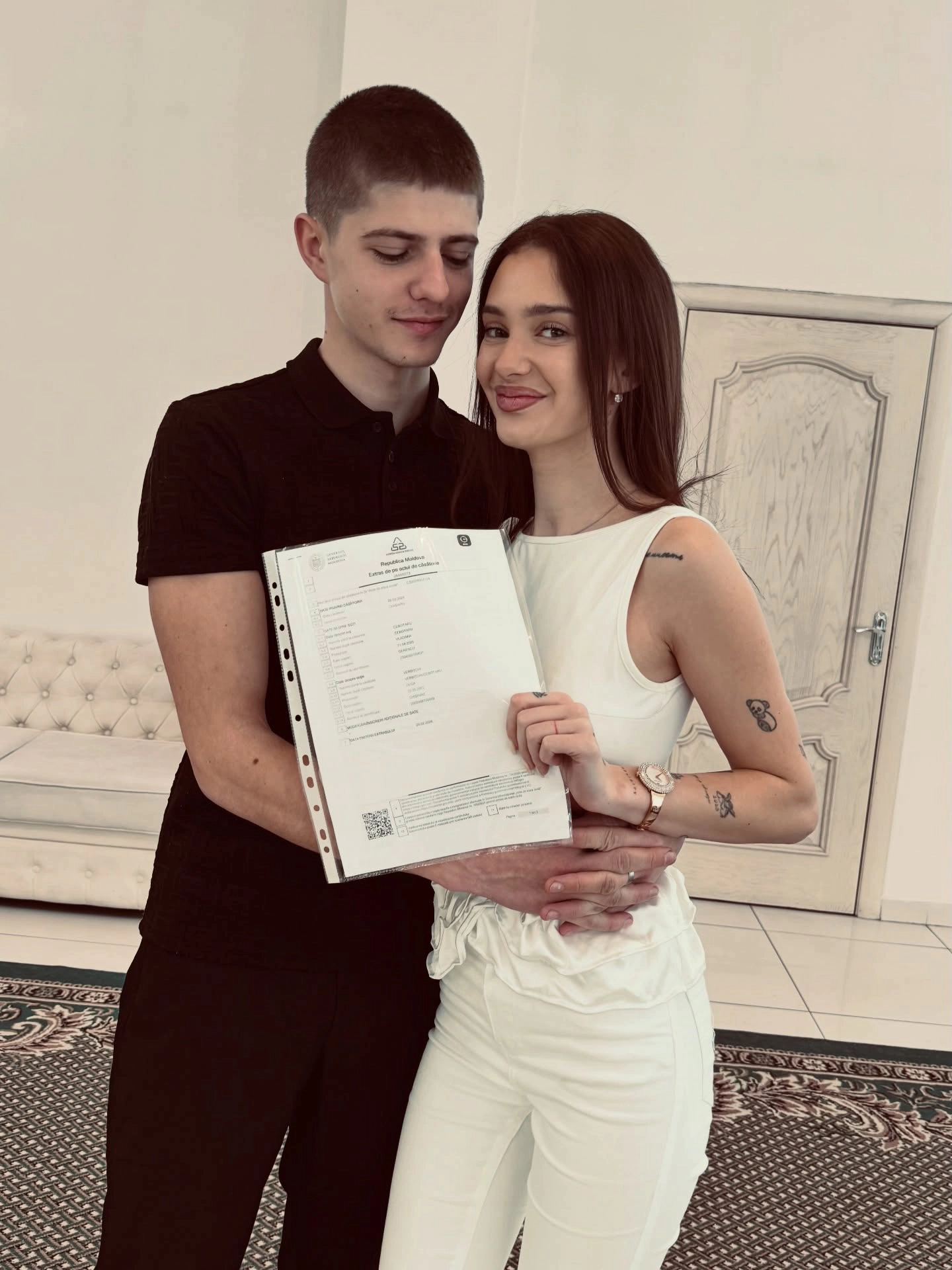 Olga Verbițchi și soțul ei