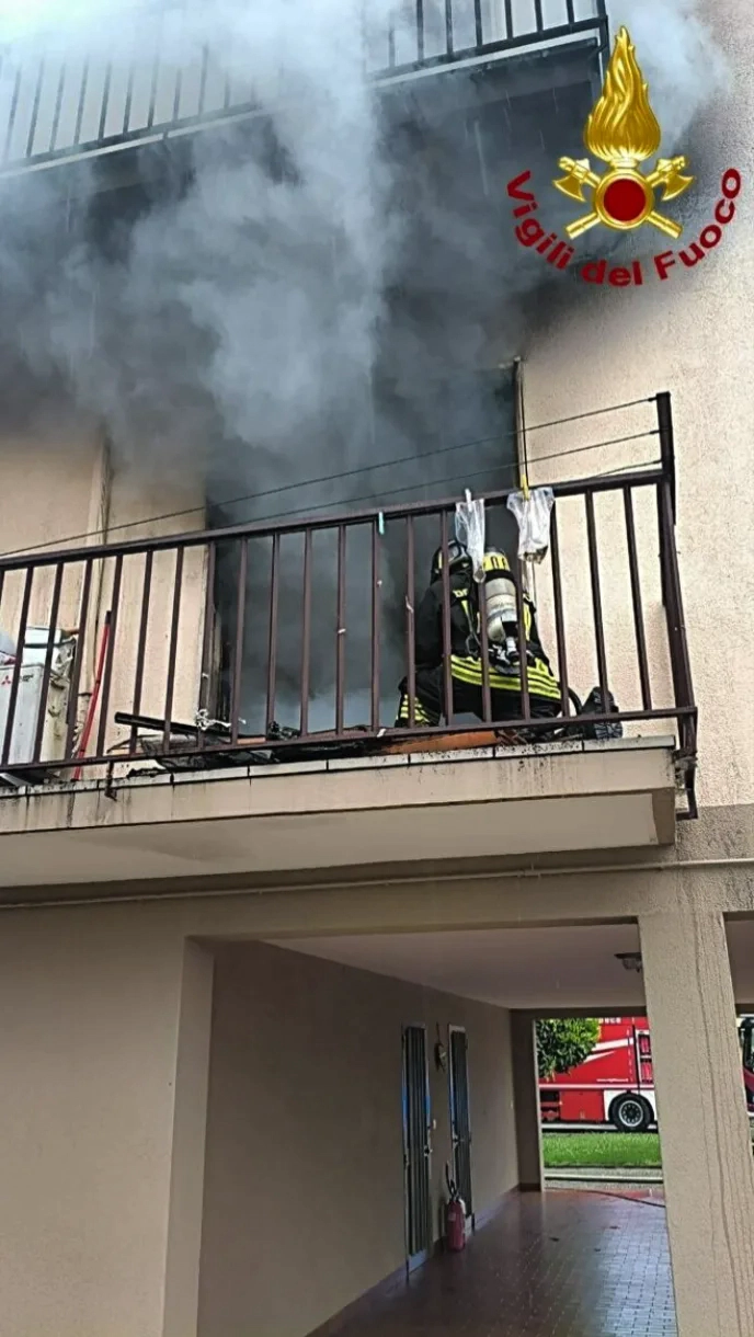 Incendiu în Italia