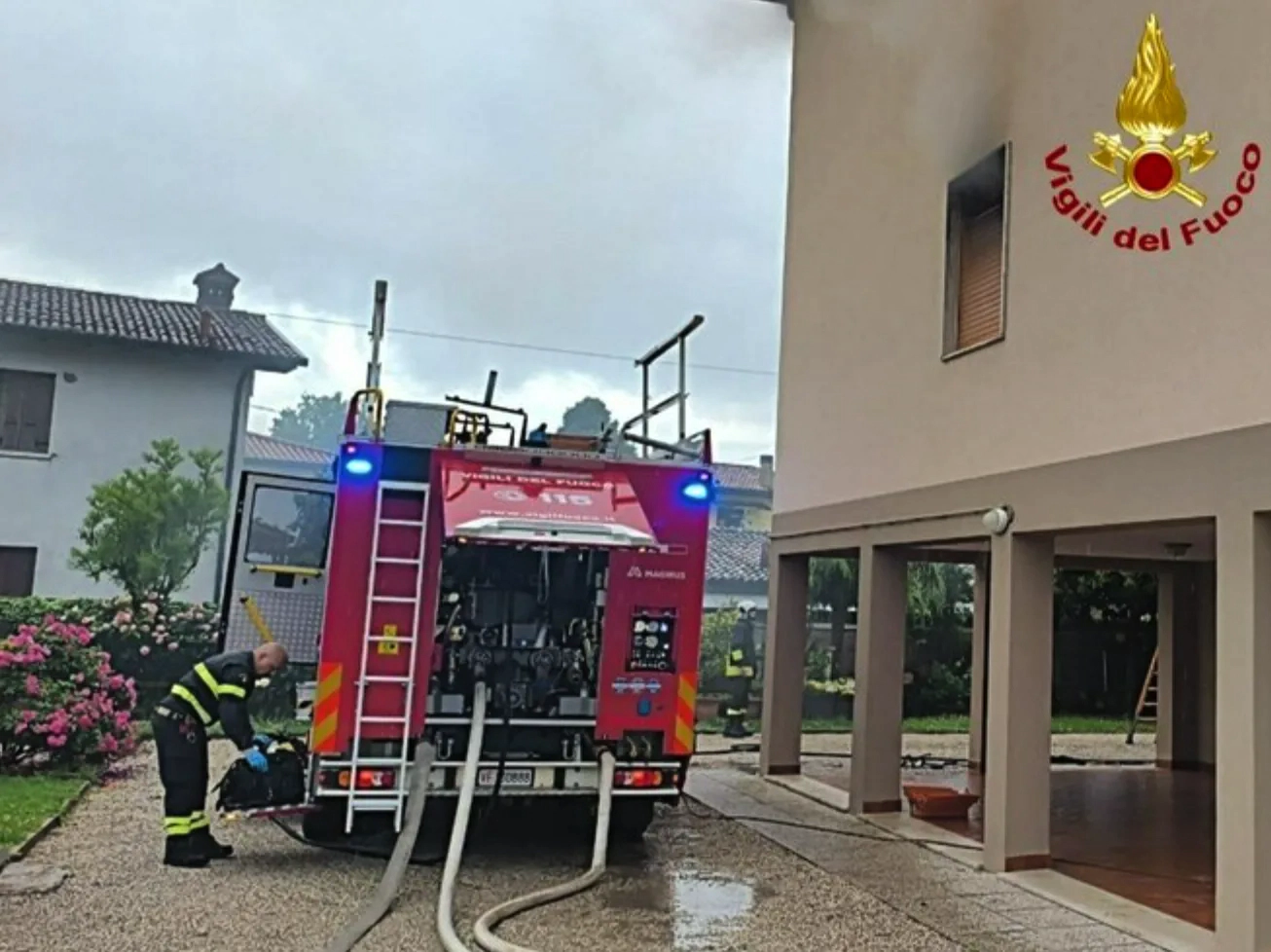 Incendiu în Italia