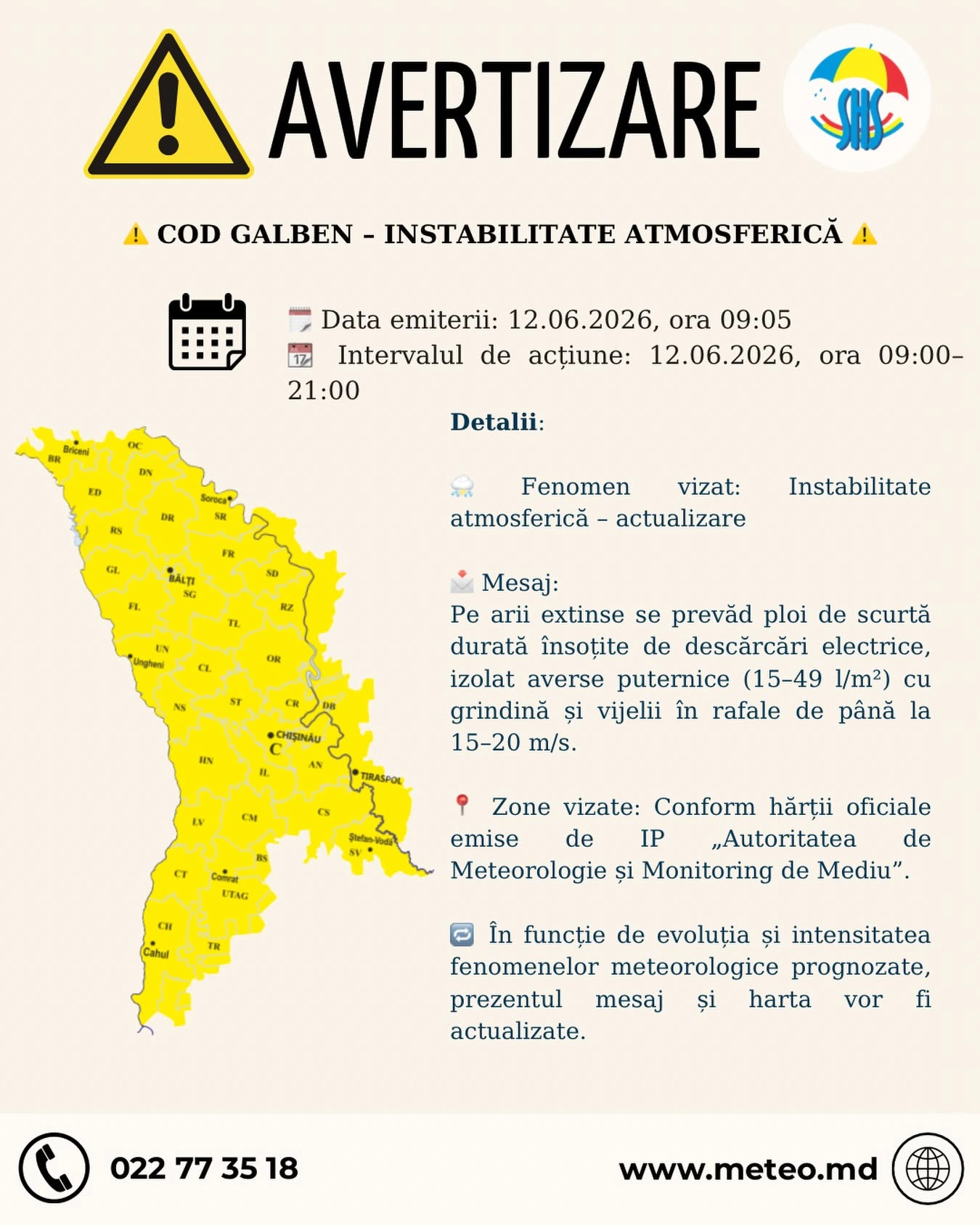 Avertizare meteo