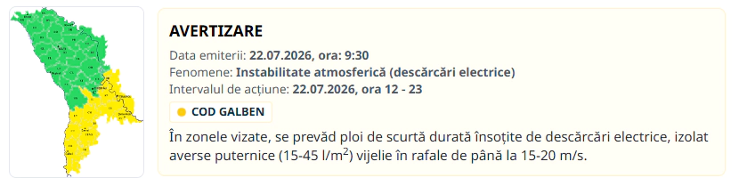 Avertizare meteo