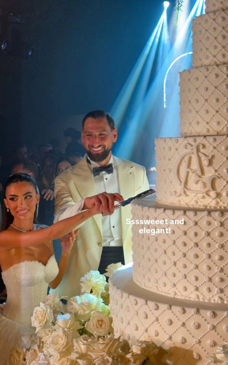Gianluigi Donnarumma și Isabel Haugseng Johansen
