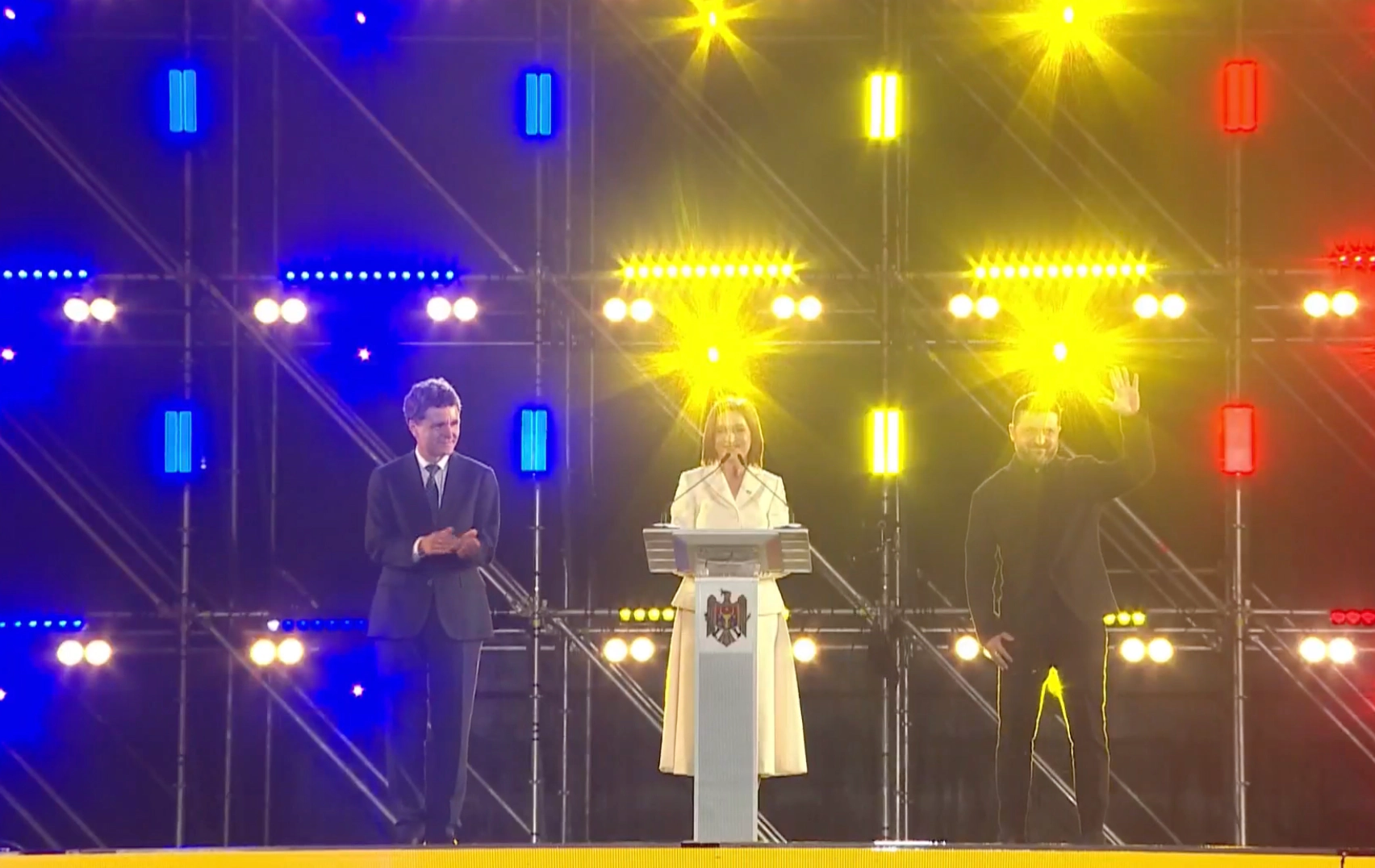 Nicușor Dan, Maia Sandu, Volodimir Zelenski
